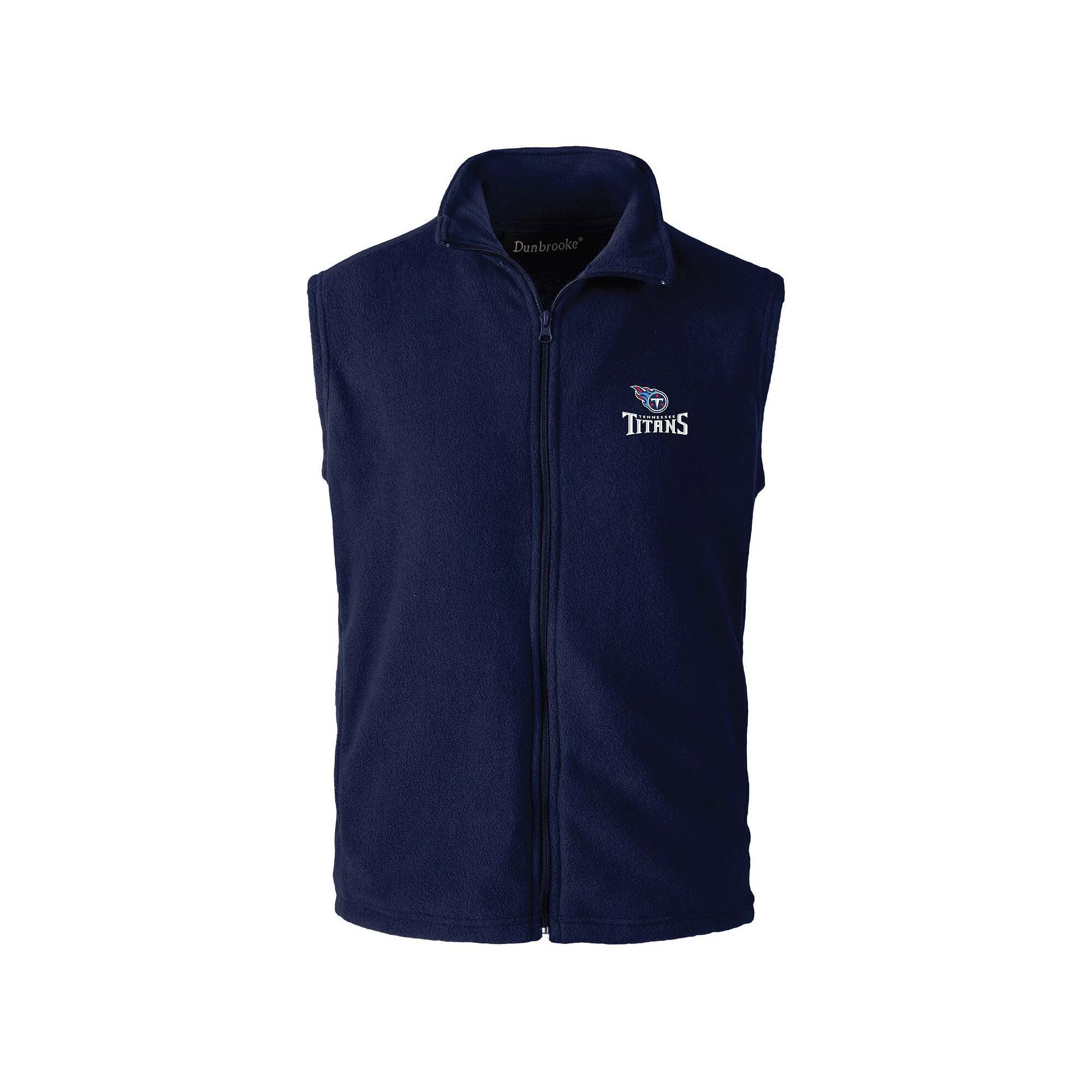 Men's Navy Tennessee Titans Houston Fleece Full-Zip Vest, Size: Medium, Blue Product Image