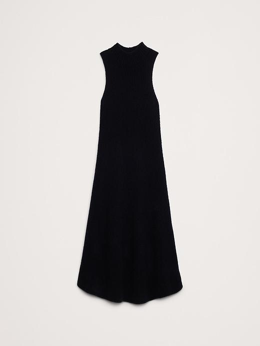 Merino-Blend Mock-Neck Midi Sweater Dress Product Image