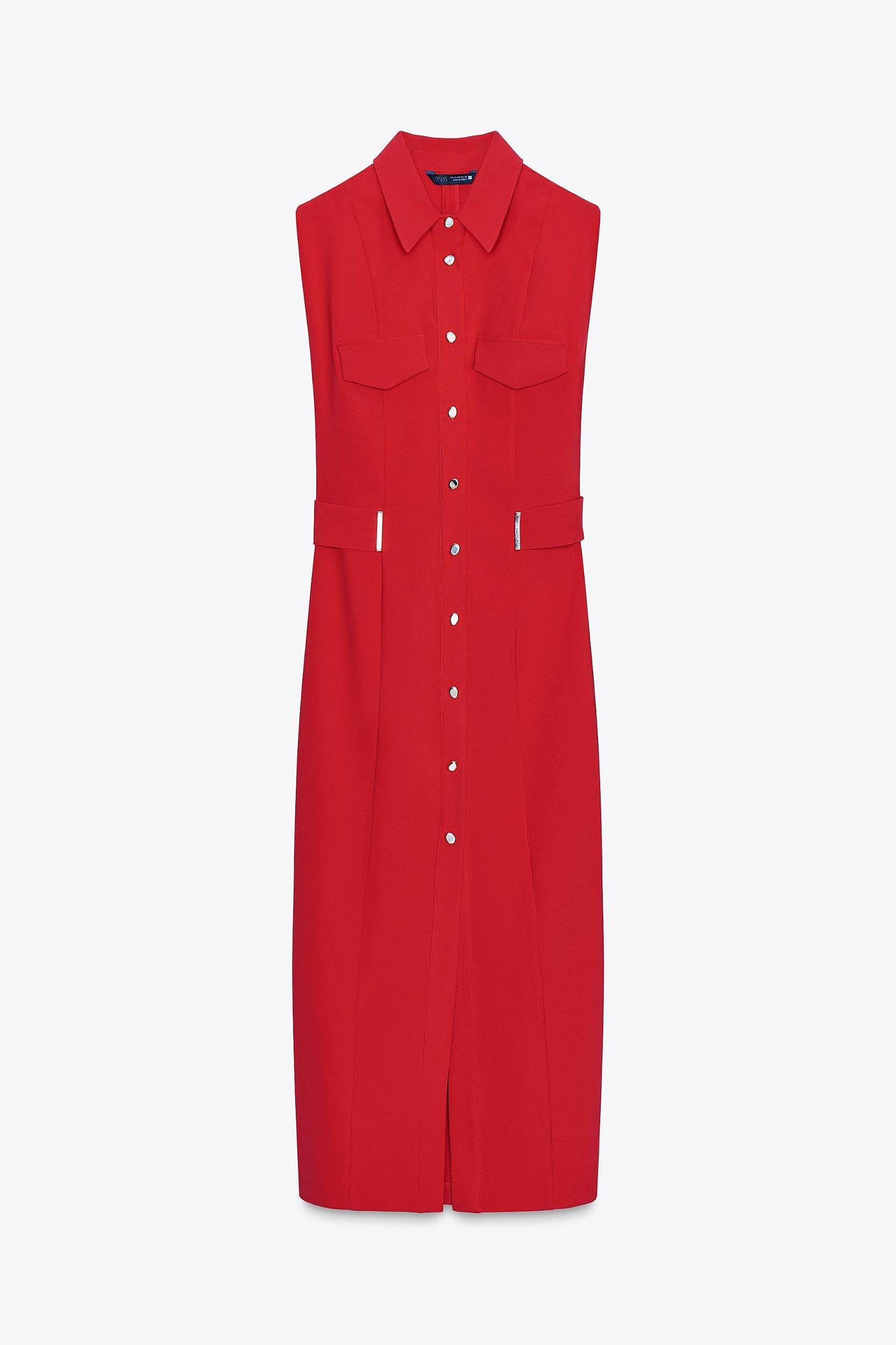CREPE MIDI FITTED DRESS Product Image