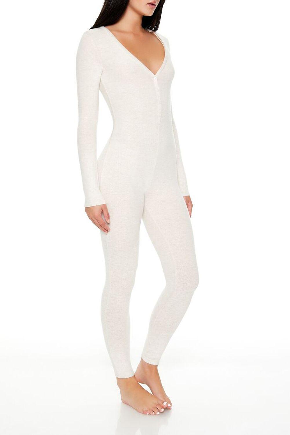 Long-Sleeve Pajama Jumpsuit | Forever 21 Product Image