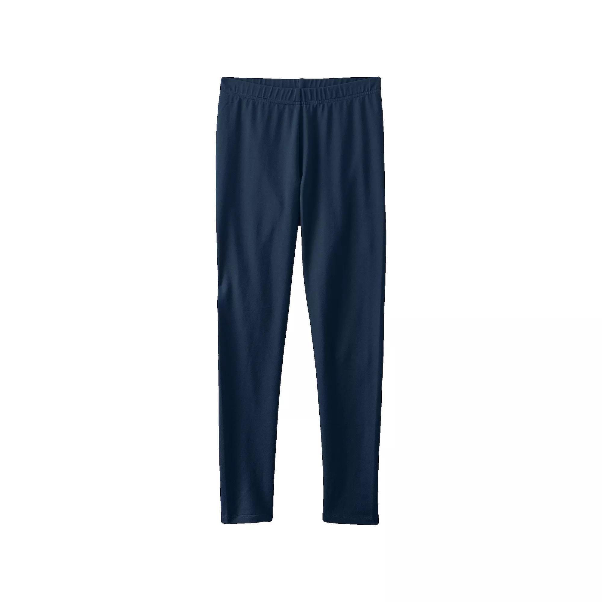 Girls 2-20 Lands' End Tough Cotton Ankle Leggings, Girl's, Size: XXL(18/20), Deep  Blue Product Image