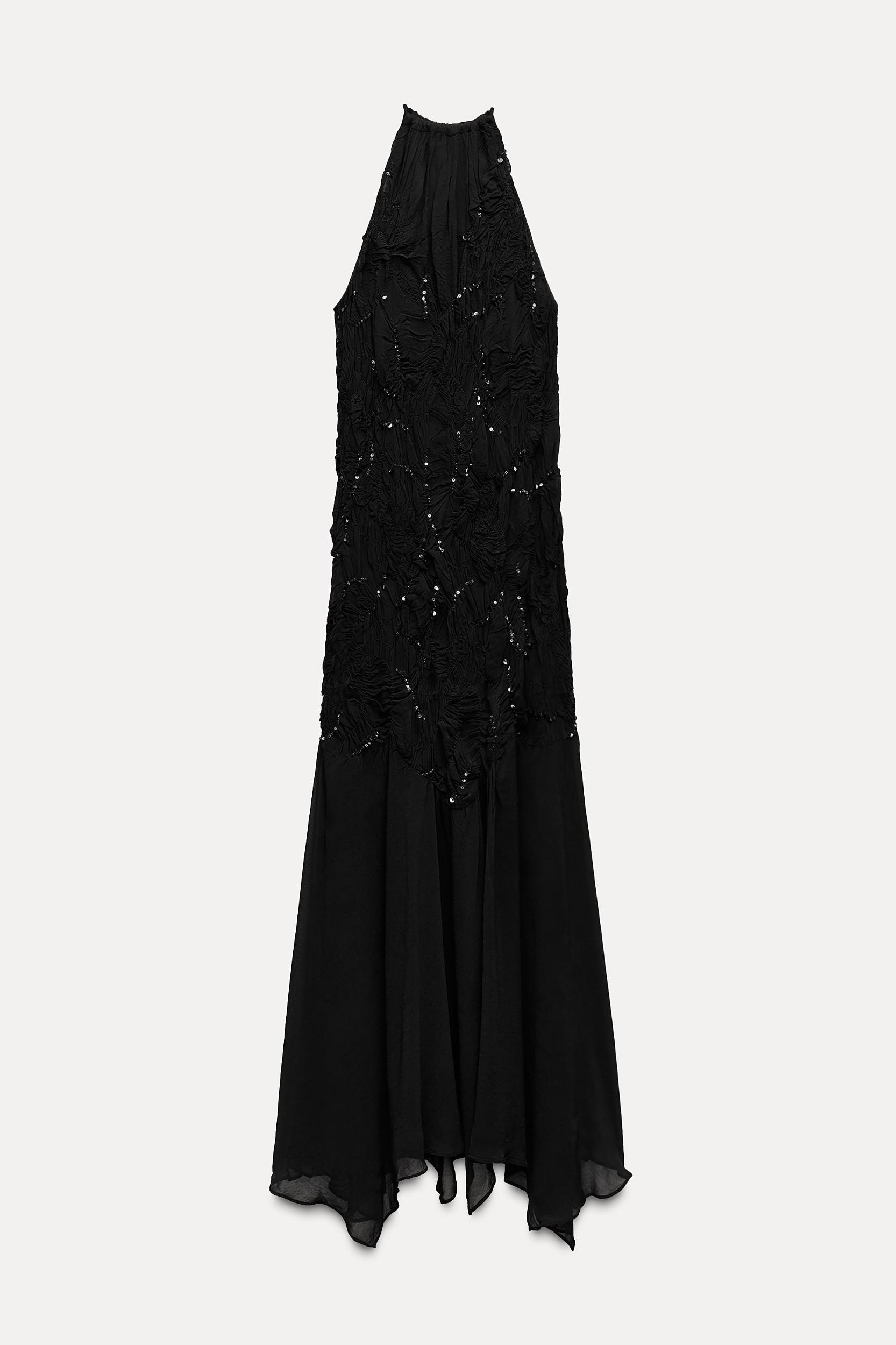 SEQUIN HALTER DRESS ZW COLLECTION Product Image