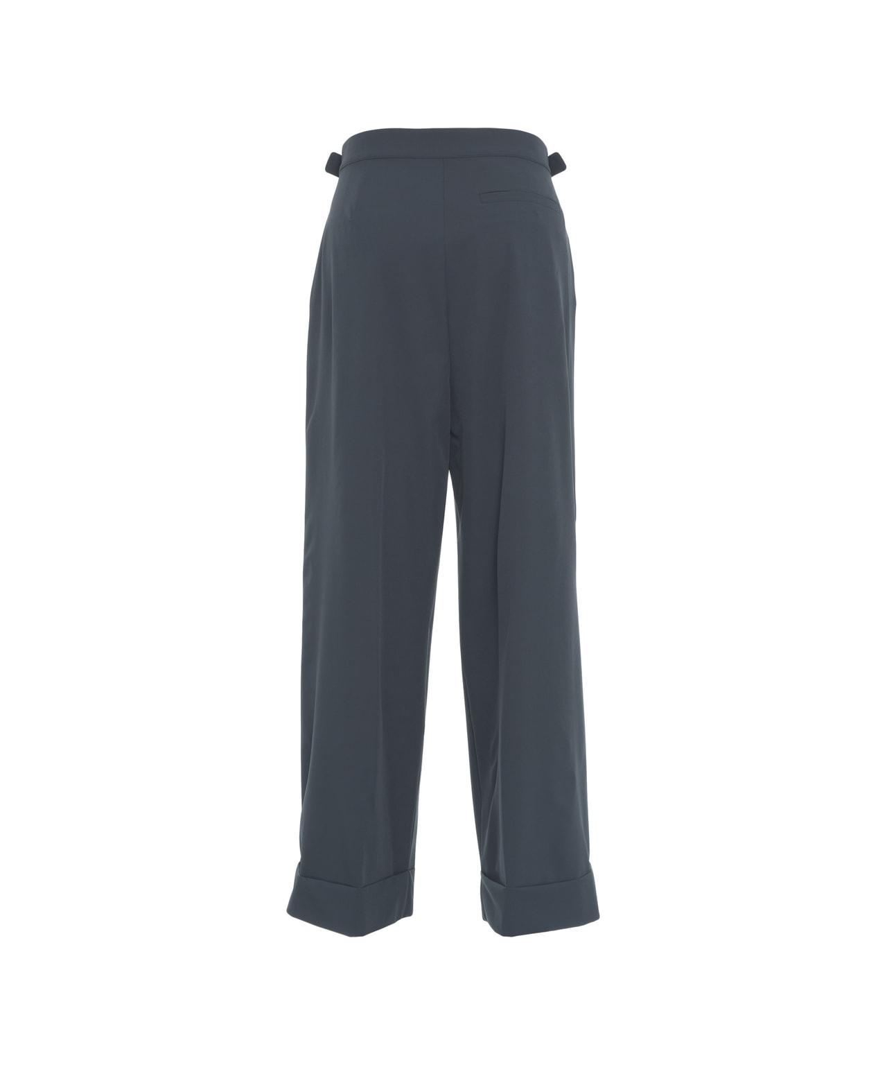 Pleated trousers with logo detail Product Image
