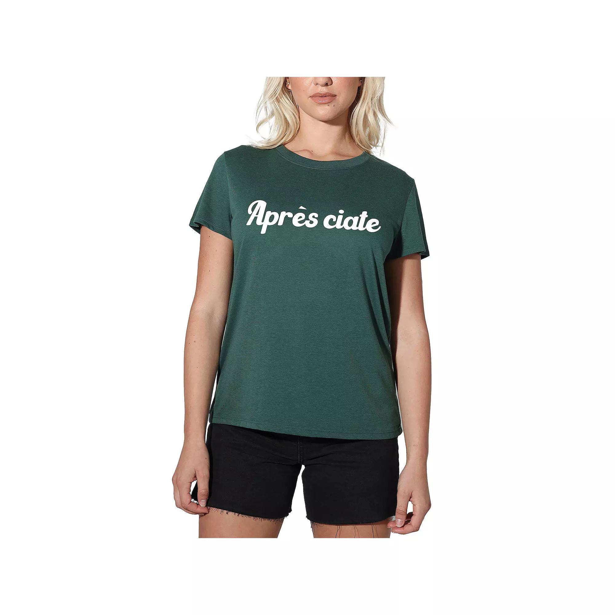 Women's Suburban Riot Generic Apres Ciate Loose Graphic Tee, Girl's, Size: Small, Green Green Product Image