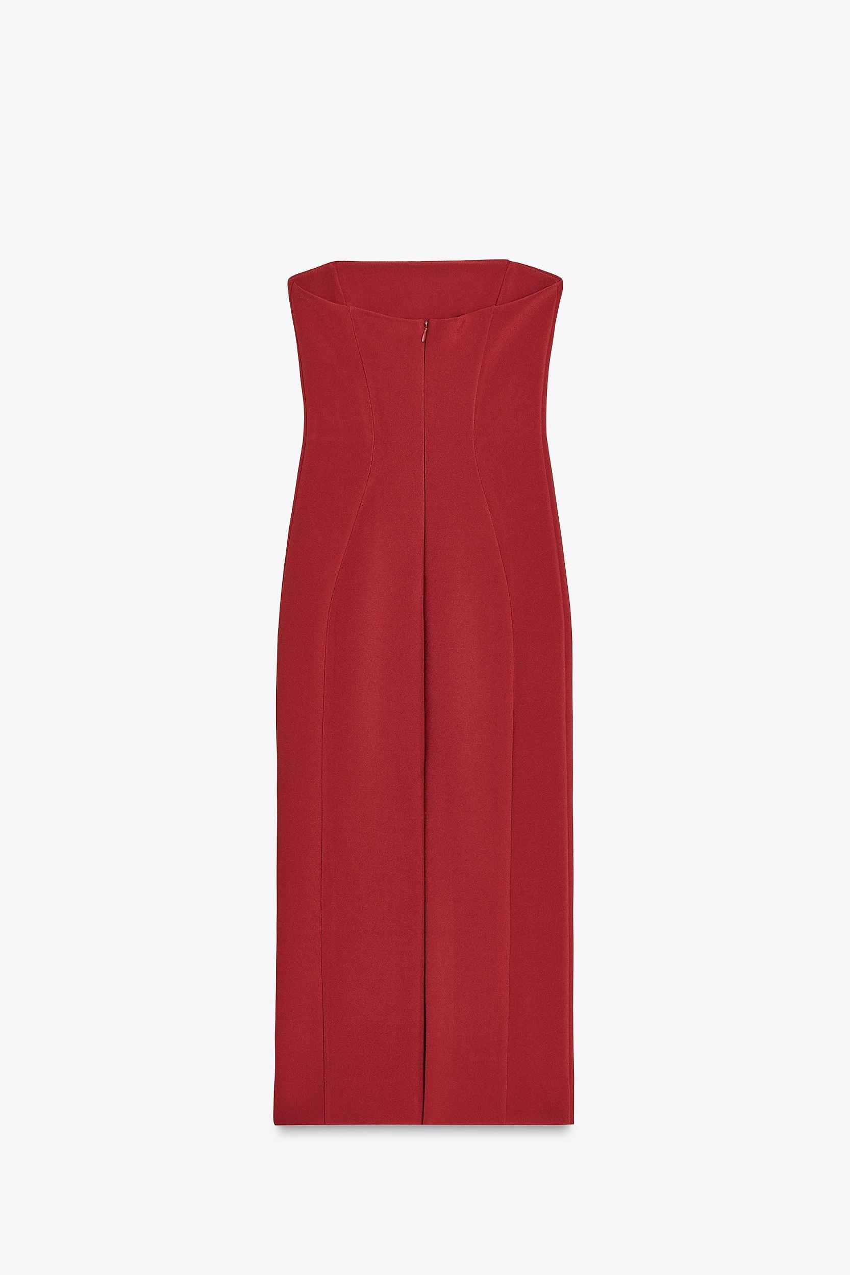 STRAPLESS CREPE DRESS Product Image