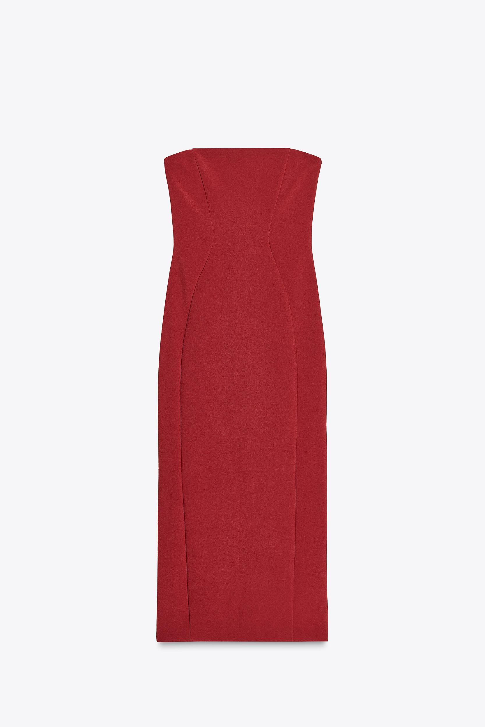 STRAPLESS CREPE DRESS Product Image