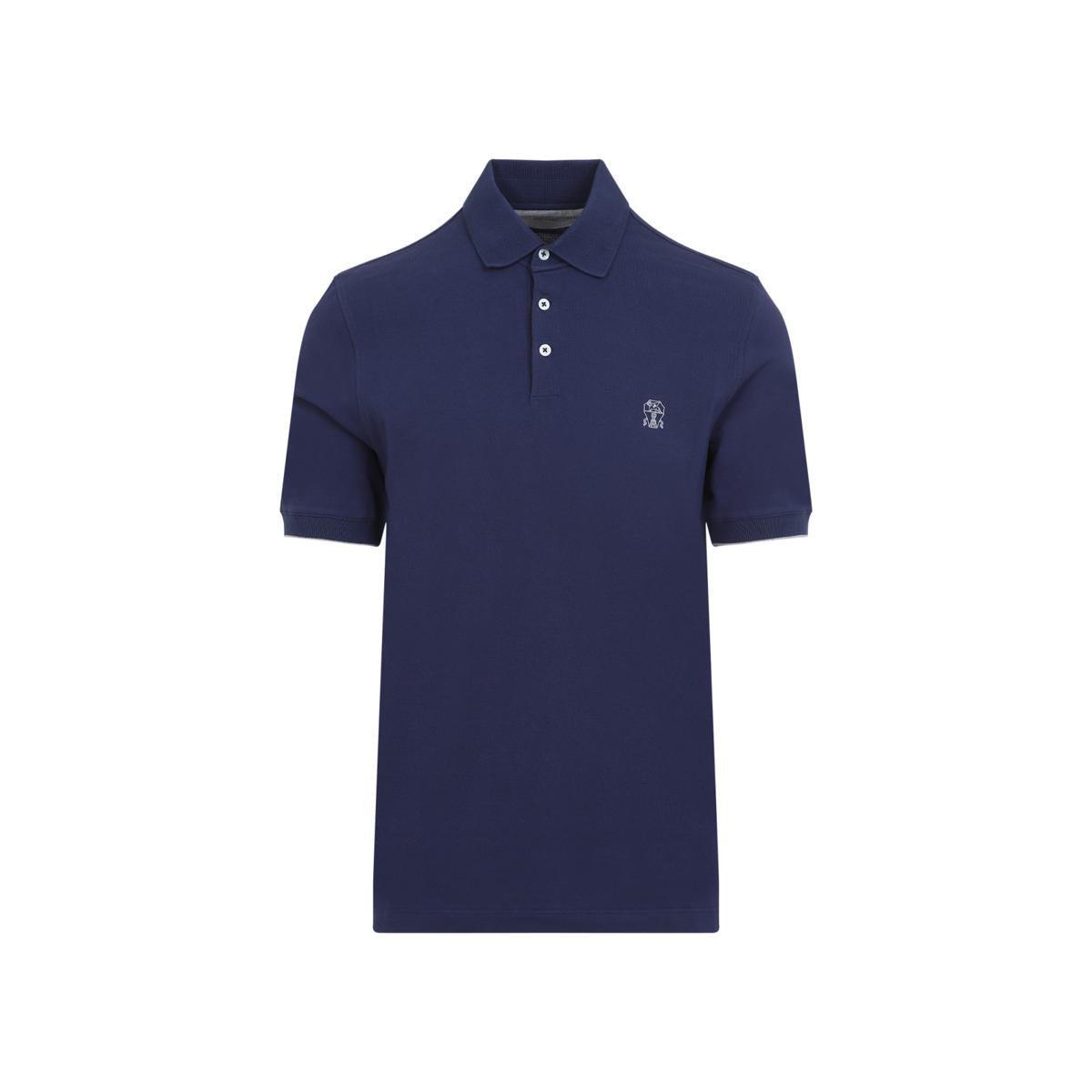 Boys Short-Sleeve Logo Embroidery Polo Shirt, Size S-XL Product Image