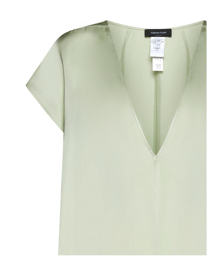 FABIANA FILIPPI Viscose Mini Dress In Mint Product Image