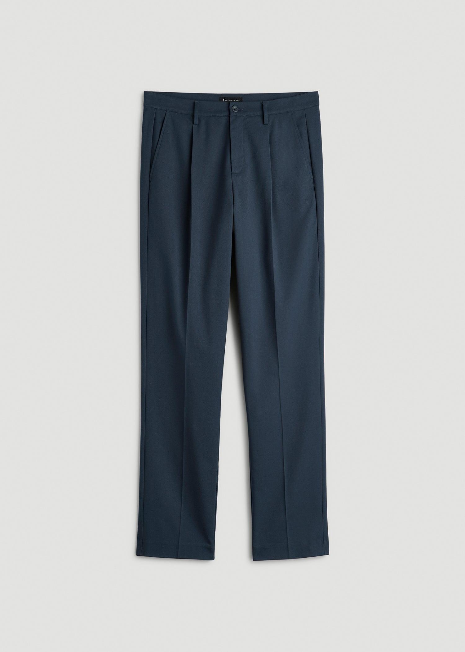 Tall Men's Relaxed Pleated Trouser in Deep Cove Product Image