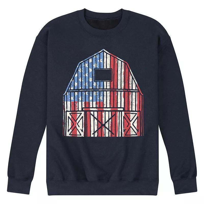 Mens USA Barn Fleece Sweatshirt Blue Product Image