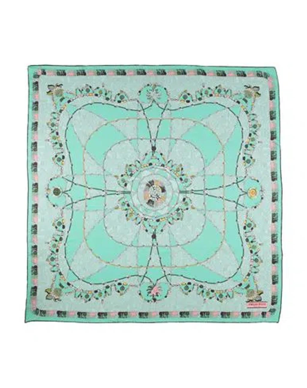 PUCCI Woman Scarf Light Green Size - Silk In Multi Product Image