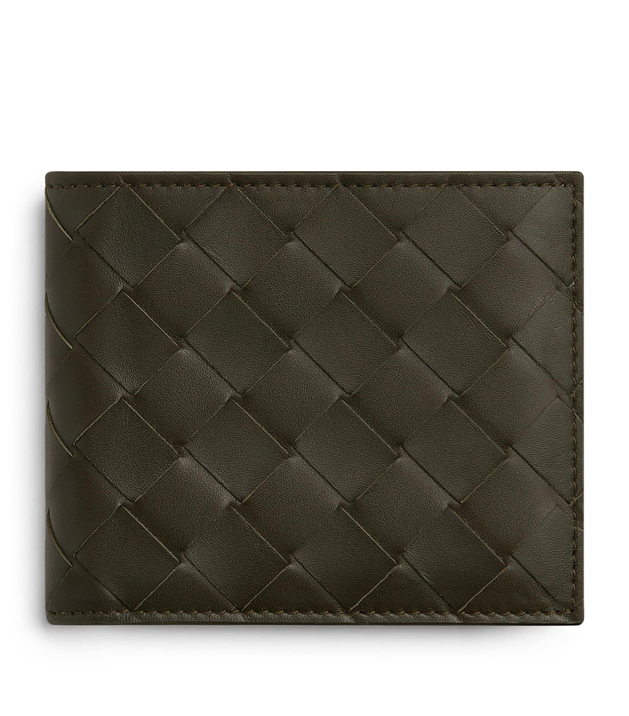 BOTTEGA VENETA Leather Intrecciato Bifold Wallet In Green Product Image