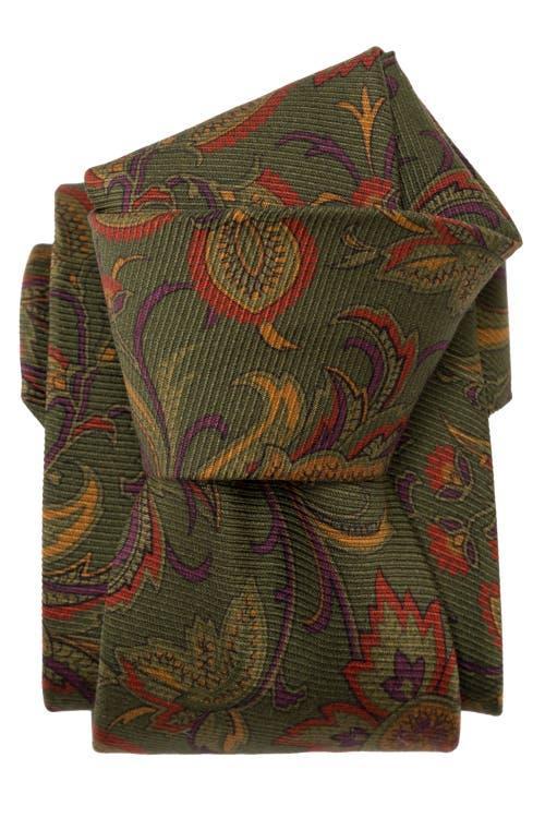 Elizabetta Calvino - Printed Silk Tie for Men in Black at Nordstrom Product Image