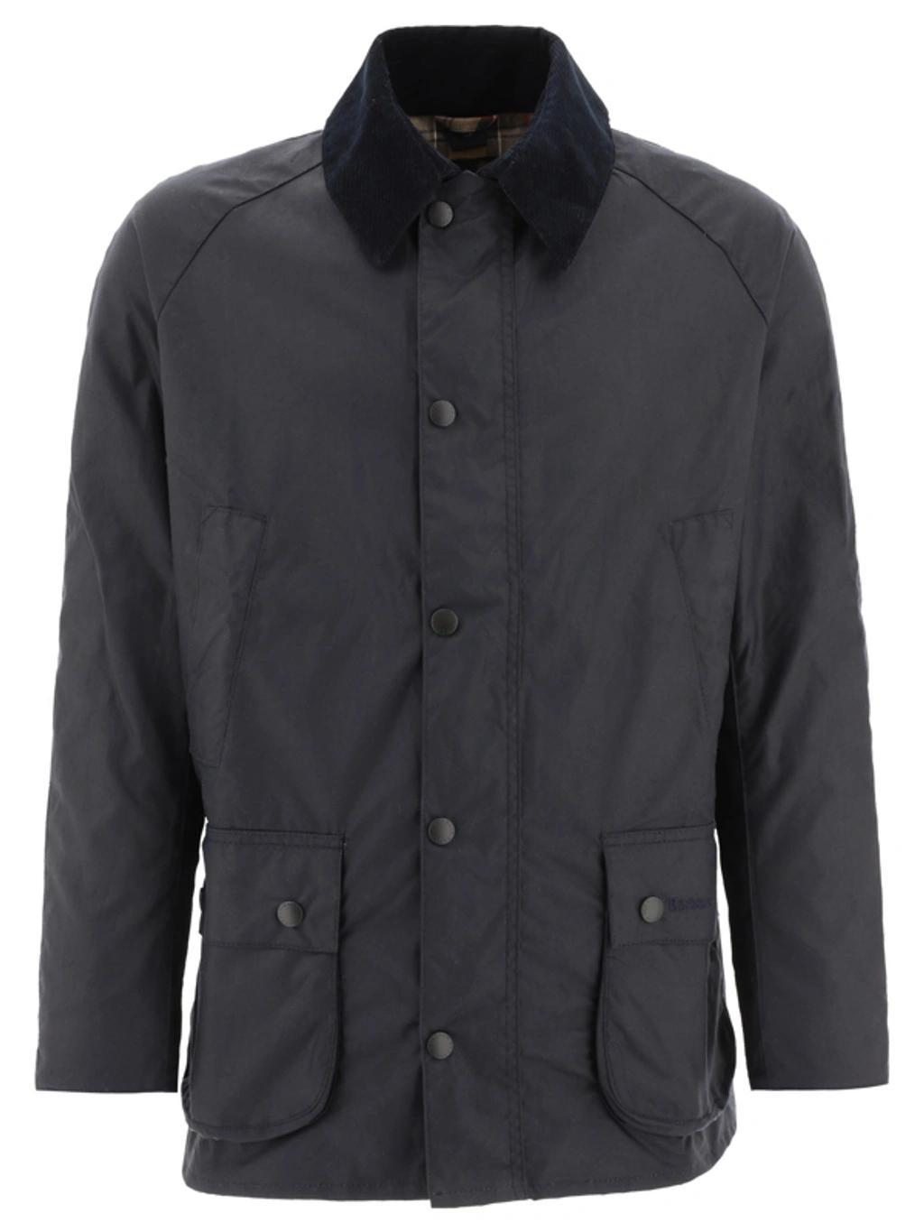 BARBOUR Ashby Waxed Jacket In Blue Product Image