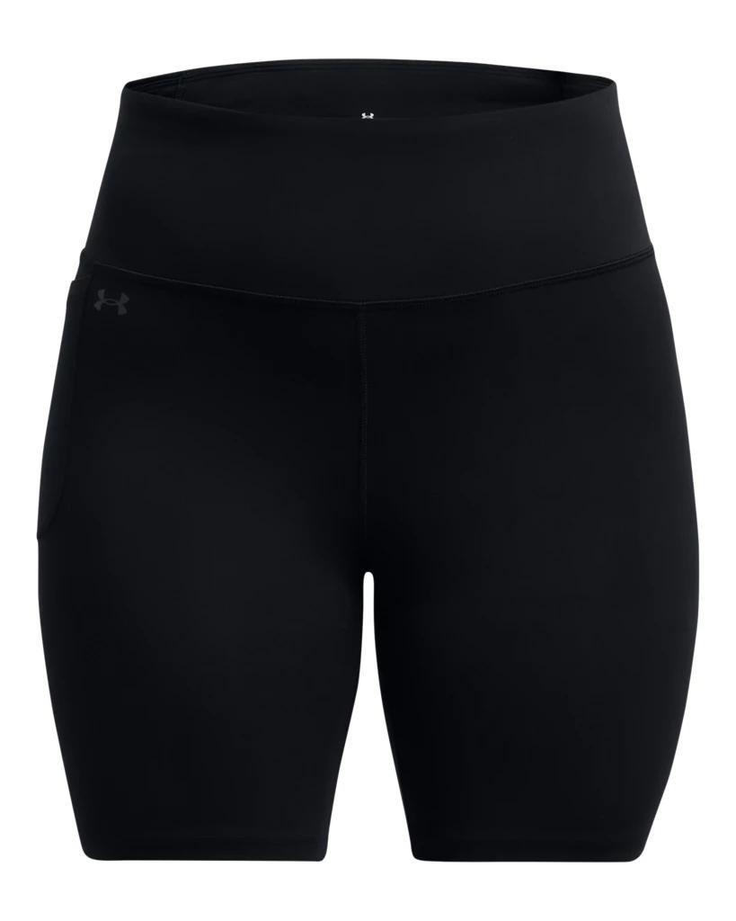 Plus Size Women's Under Armour 8-in. High-Rise Motion Bike Shorts, Size: 1XL, Black  Gray Product Image