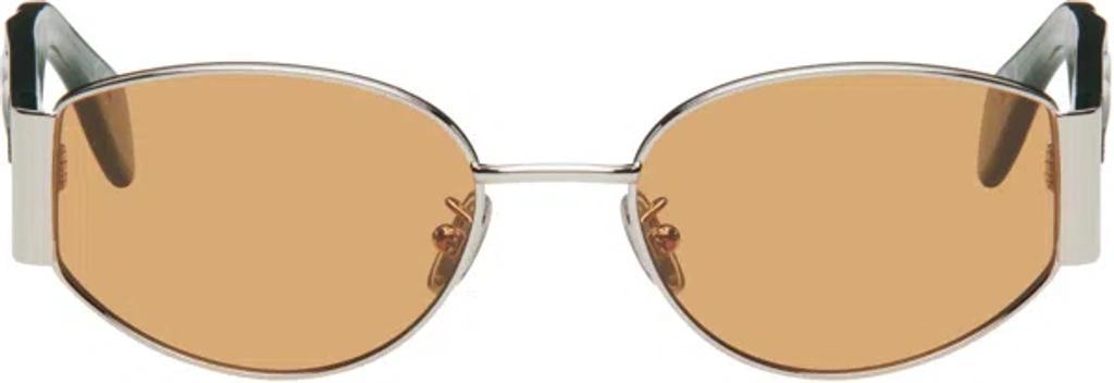 RETROSUPERFUTURE Silver & Green X Sunglasses In Gold Product Image