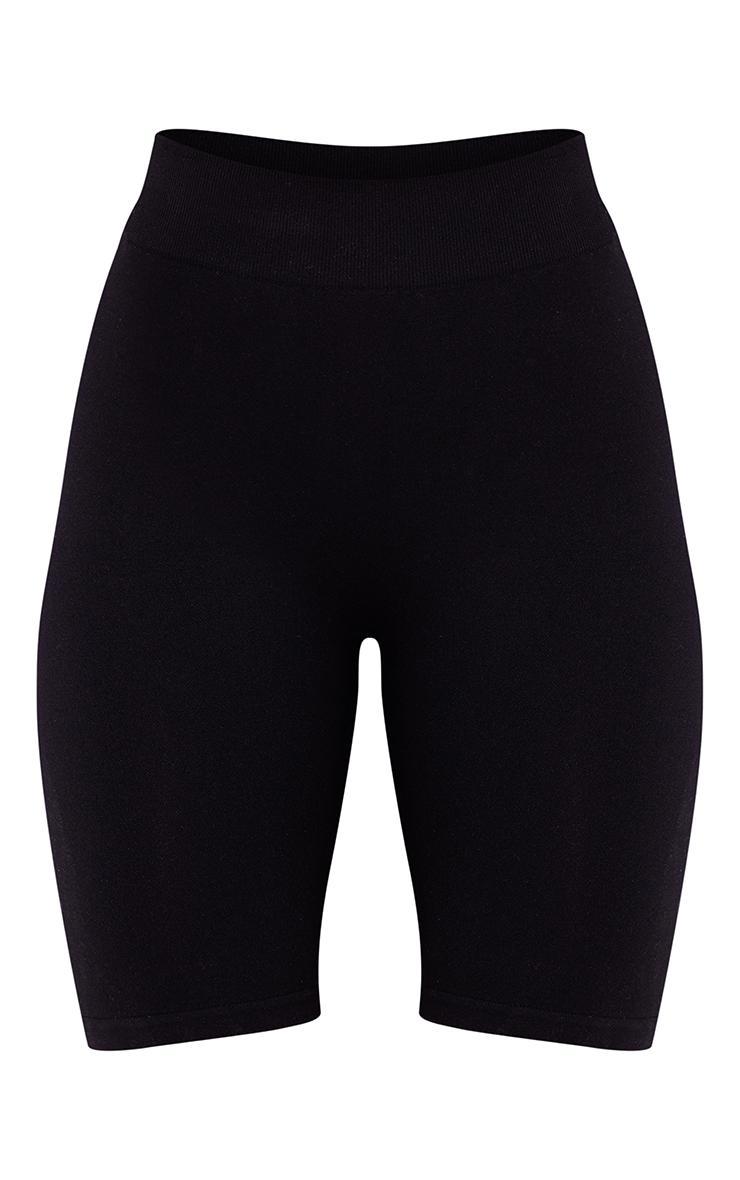 Black Seamless Bike Shorts Product Image