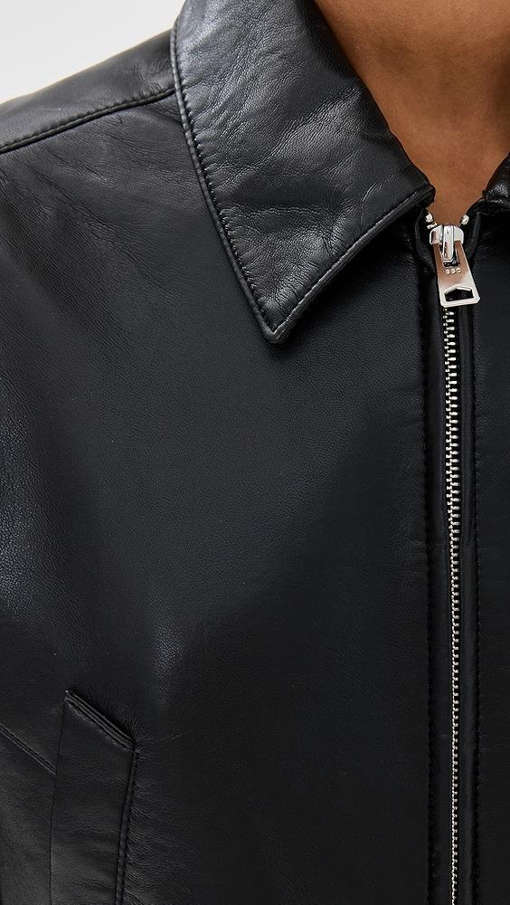 AGOLDE Essie Recycled Leather Cropped Jacket | Shopbop Product Image