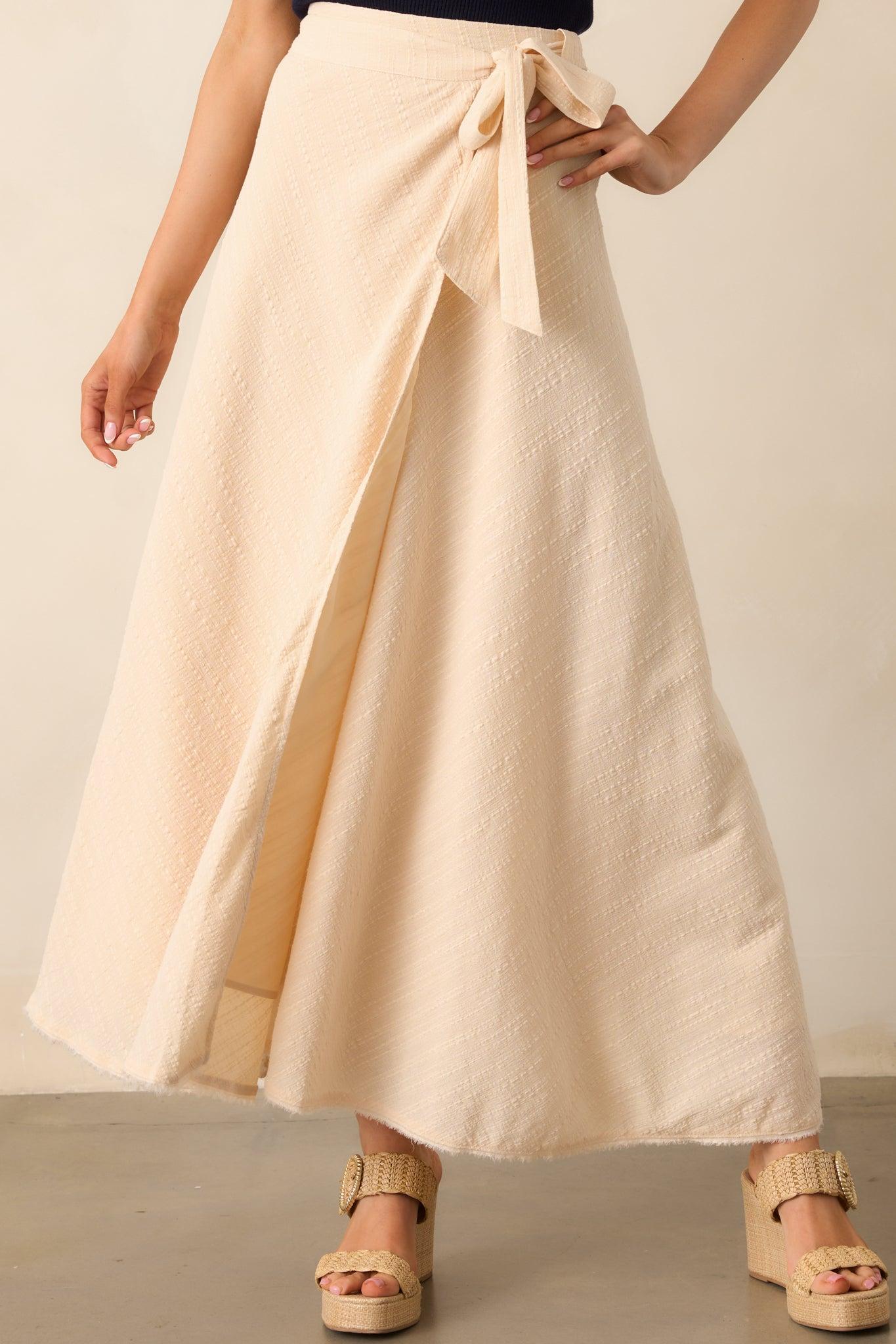 Z Supply Beige Salerno Wrap Midi Skirt Product Image
