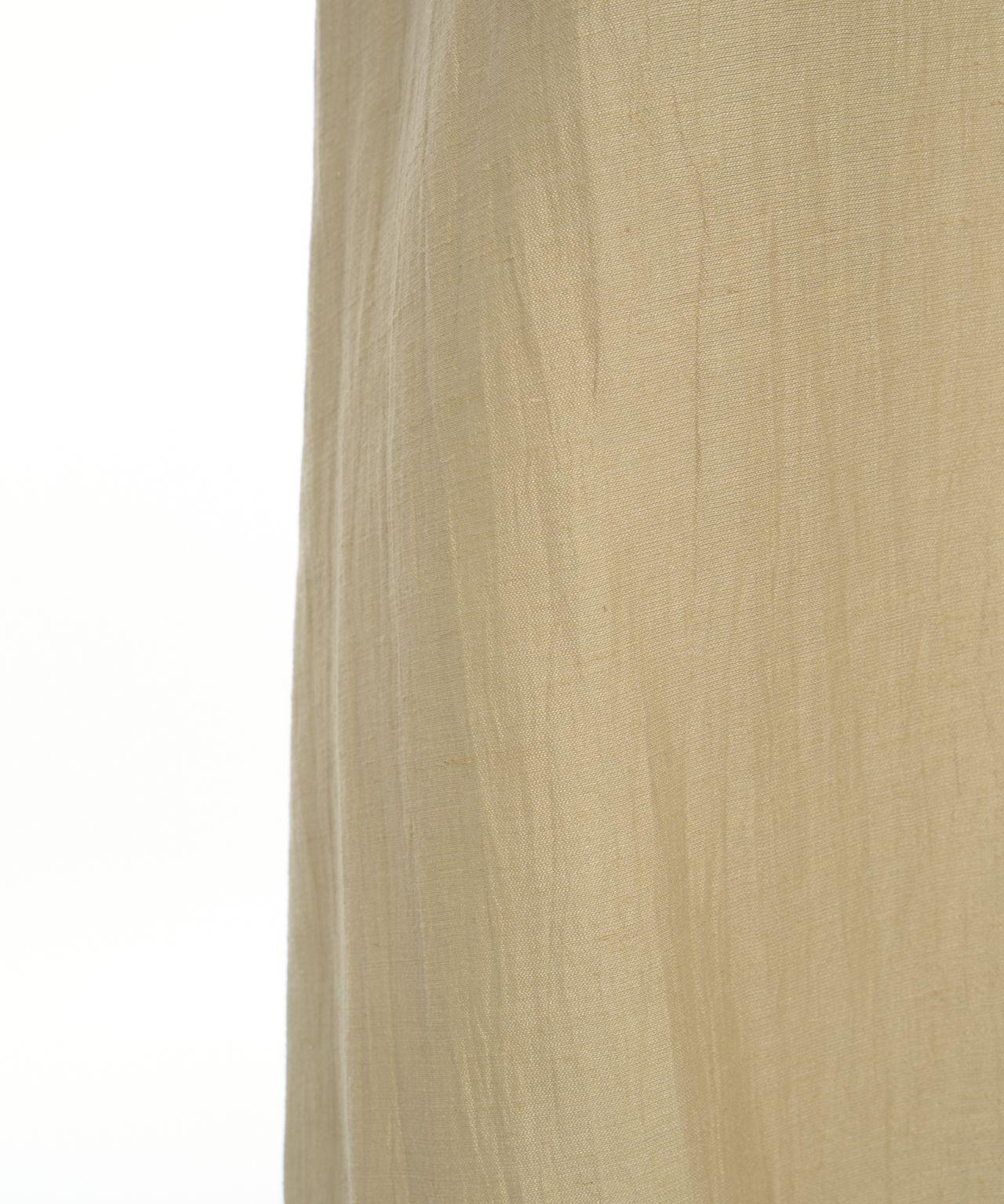 Asymmetrical maxi dress in linen Product Image