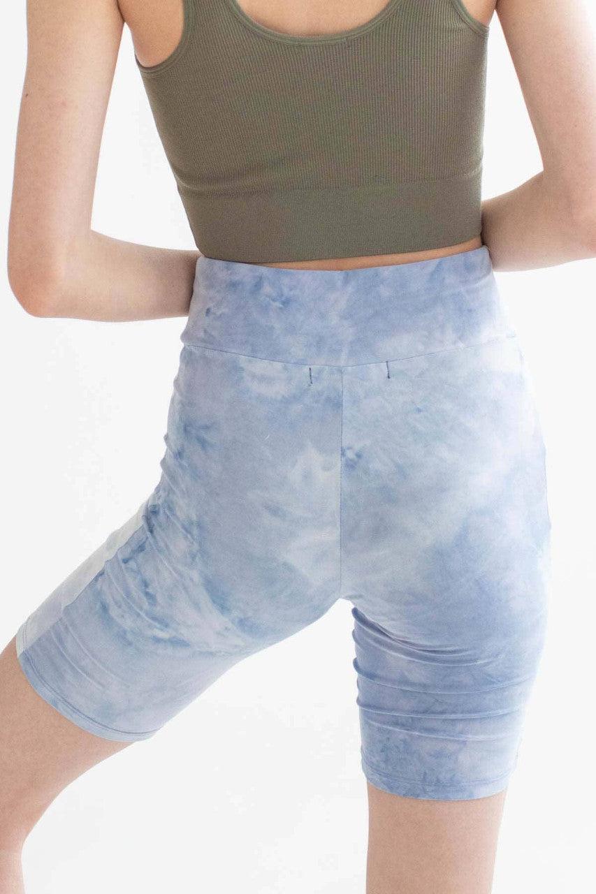 Periwinkle Tie Dye Bike Shorts Product Image