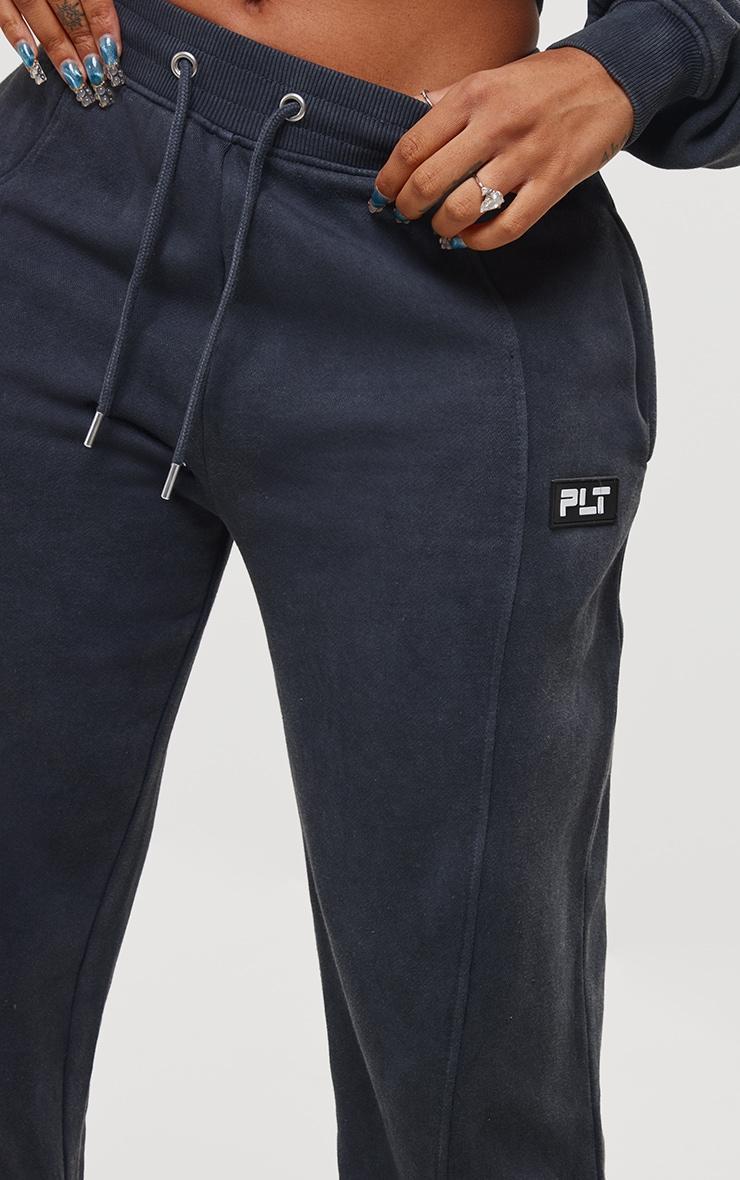 PRETTYLITTLETHING Shape Washed Charcoal Wide Leg Sweatpants Product Image