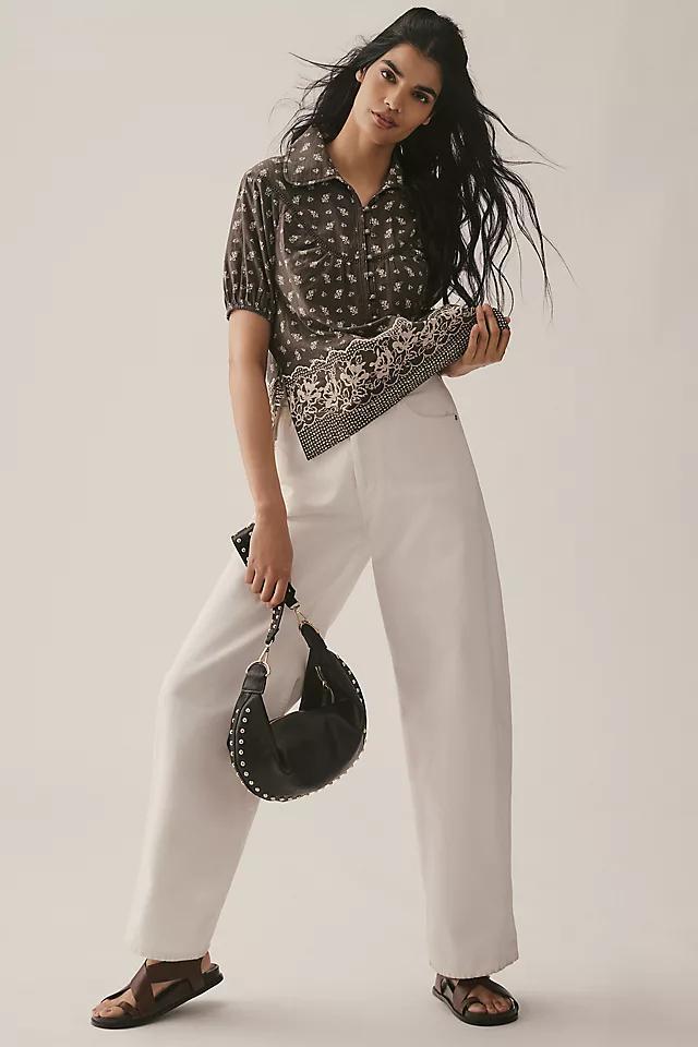 Pilcro Short-Sleeve Popover Blouse Product Image