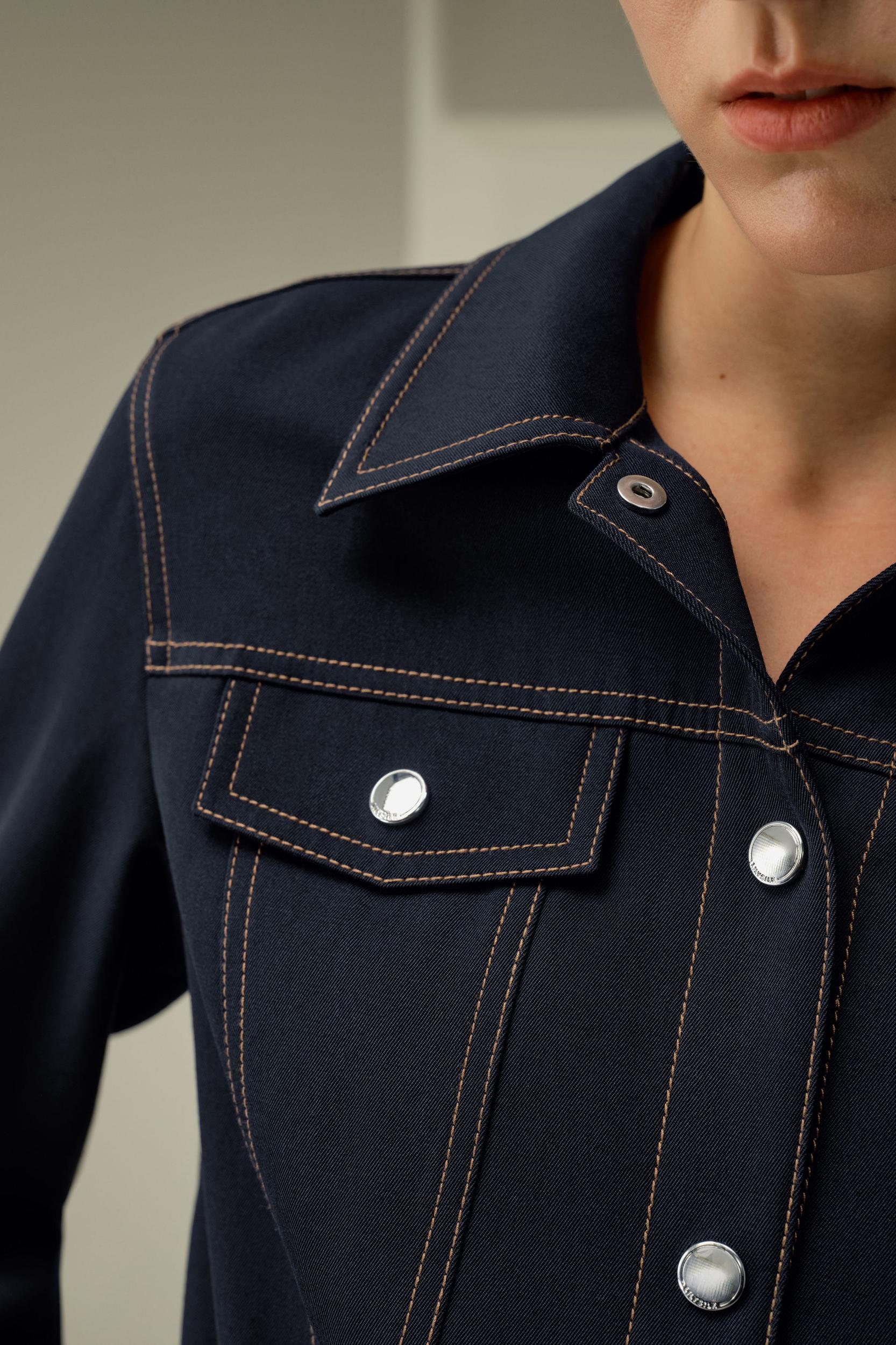 Denim-Inspired Wool Jacket Product Image
