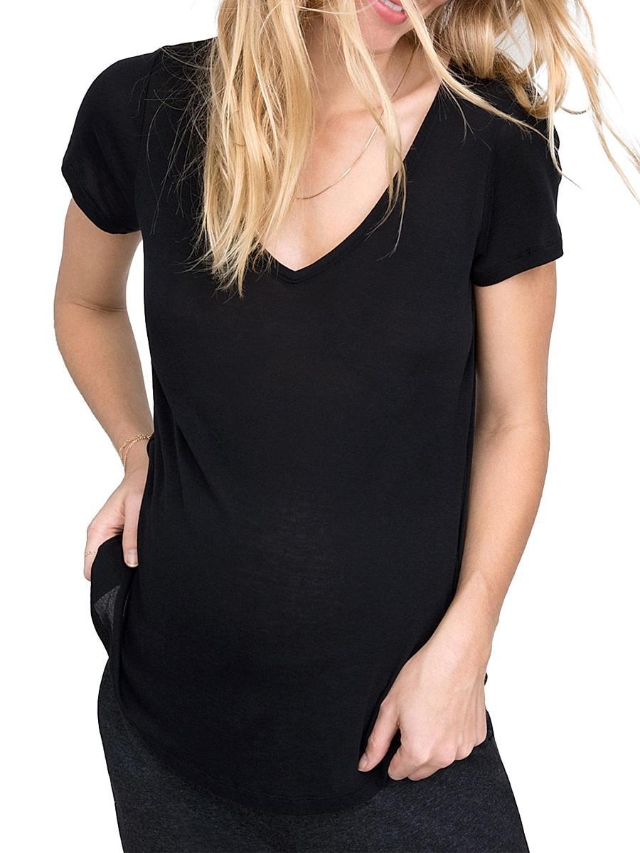Womens The Maternity Fitted Vee T-Shirt Product Image
