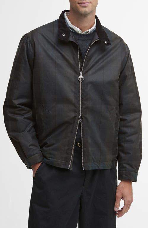 BARBOUR Check Harrington Waxed Cotton Jacket In Dundee Tartan Product Image