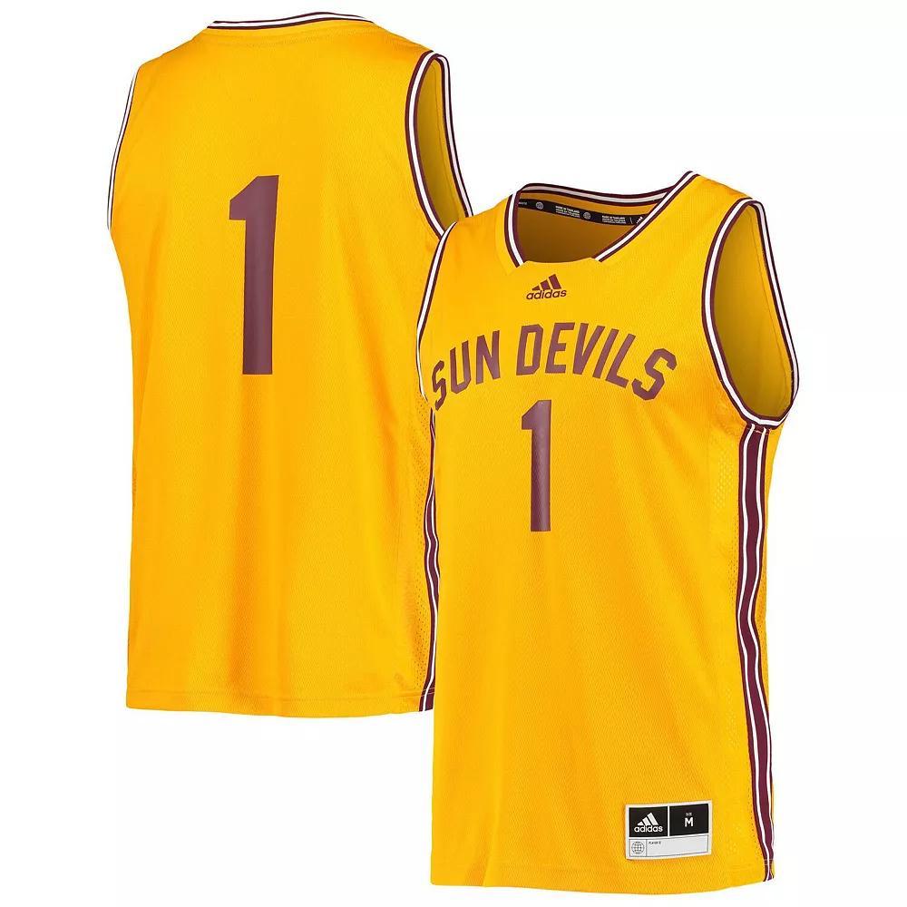 Men's adidas #1 Gold Arizona State Sun Devils Reverse Retro Jersey, Size: XL Product Image
