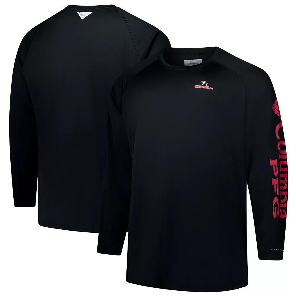 Men's Columbia Black Georgia Bulldogs Big & Tall Terminal Tackle Omni-Shade Long Sleeve T-Shirt, Size: 2XLT Product Image