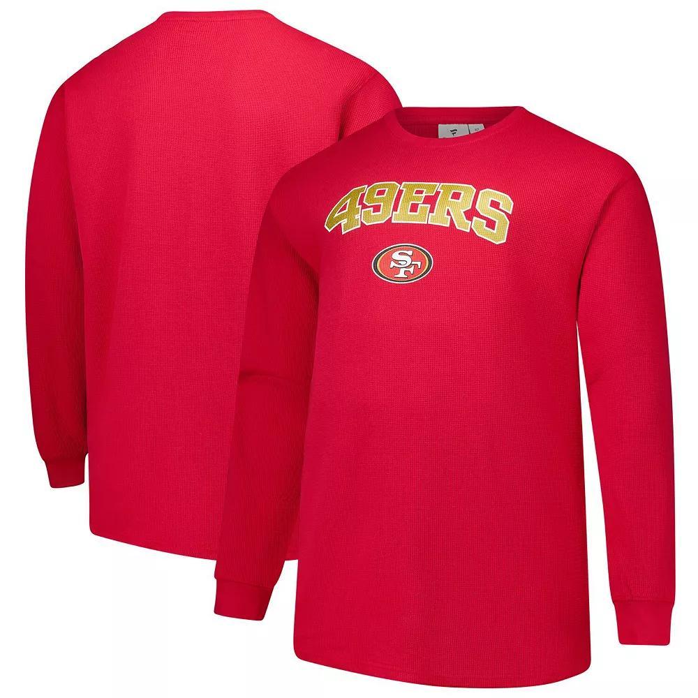 Men's Fanatics Scarlet San Francisco 49ers Big & Tall Thermal Long Sleeve T-Shirt, Size: 3XB, Red Product Image