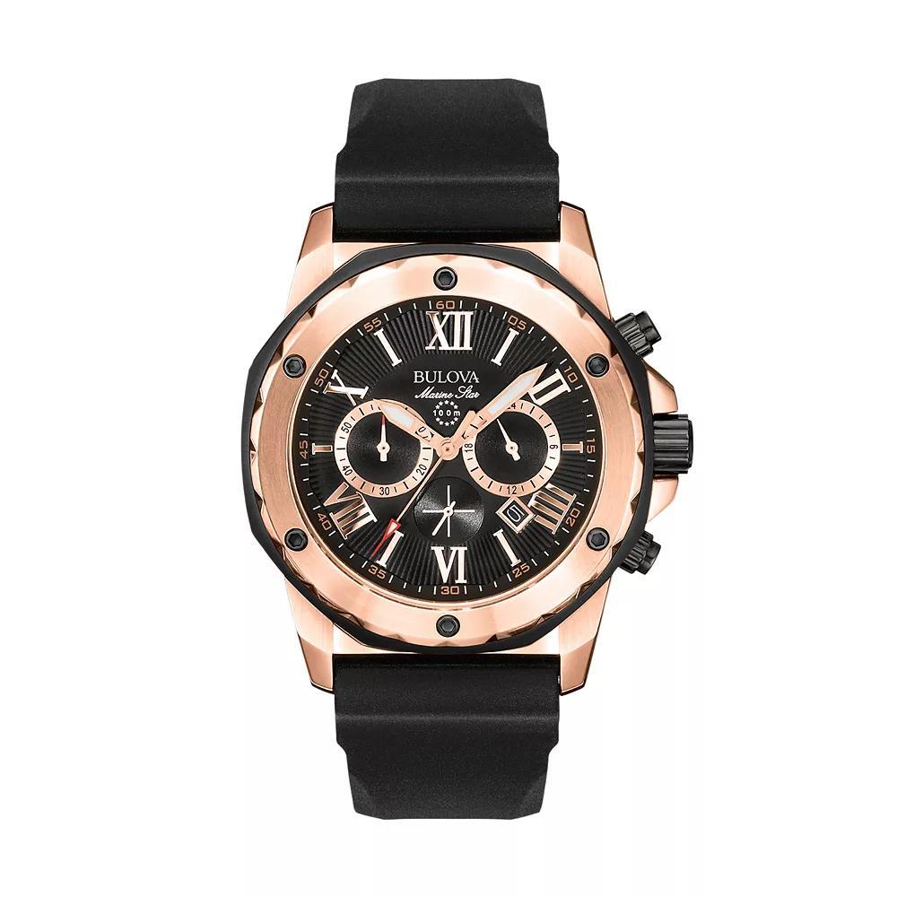 Bulova Mens Marine Star Stainless Steel Chronograph Watch - 98B104, Multicolor Product Image