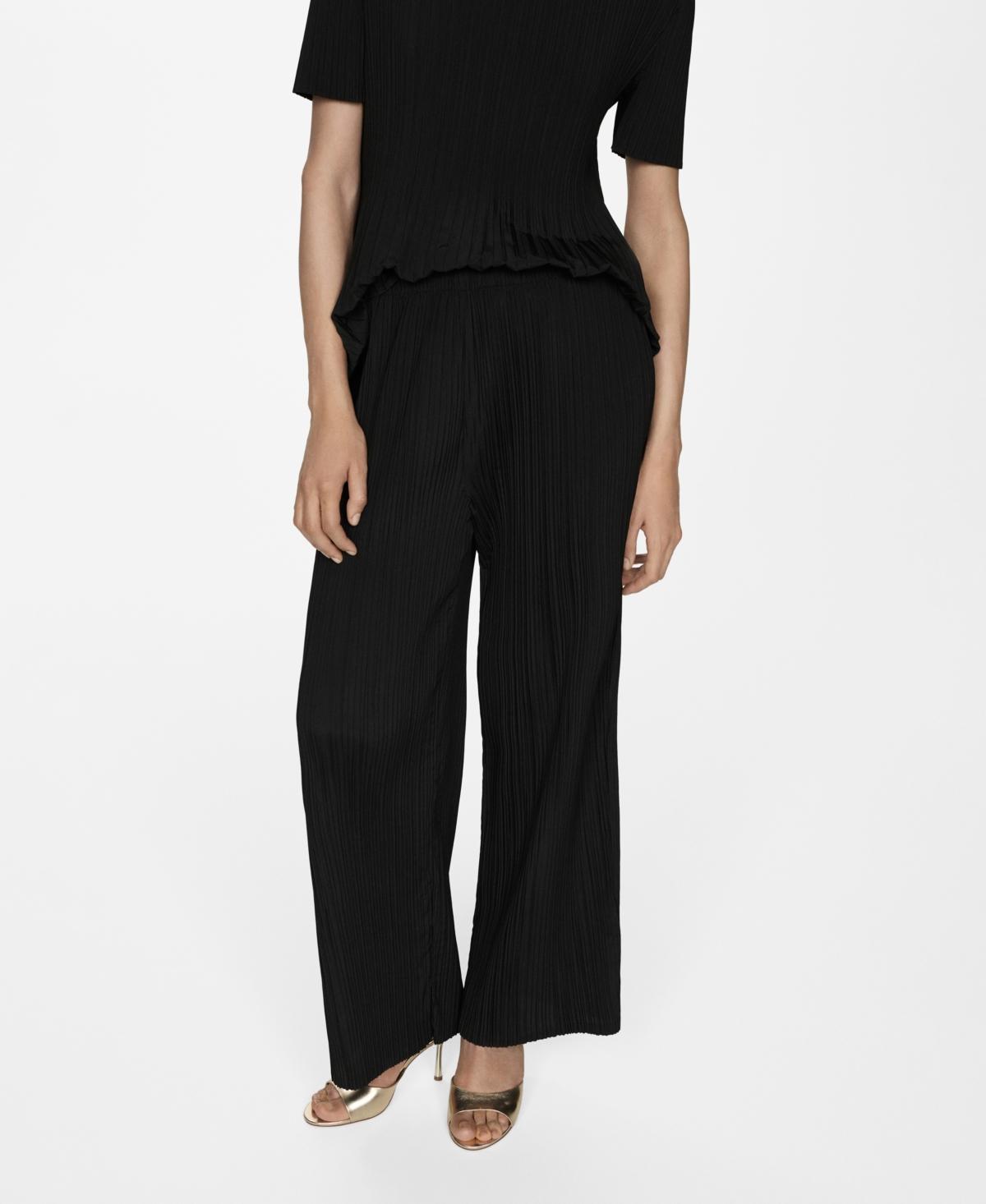 Mango Womens Fluid Pleated Trousers Product Image