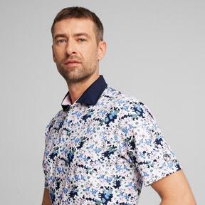 PUMA x ARNOLD PALMER Floral Men's Golf Polo Shirt in Dark Blue Product Image