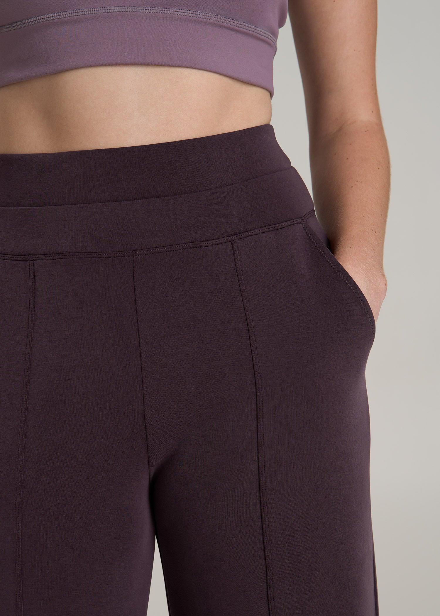 Soft Motion Wide Leg Ultra High Rise Pant for Tall Women in Deep Purple Product Image