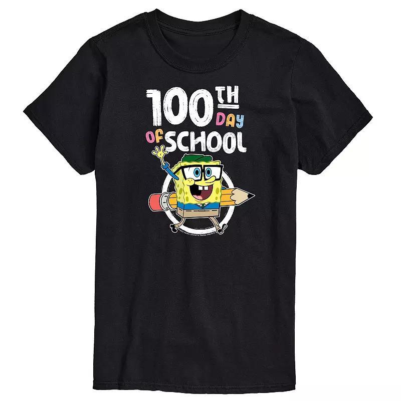 Mens SpongeBob SquarePants 100th Day Graphic Tee Product Image