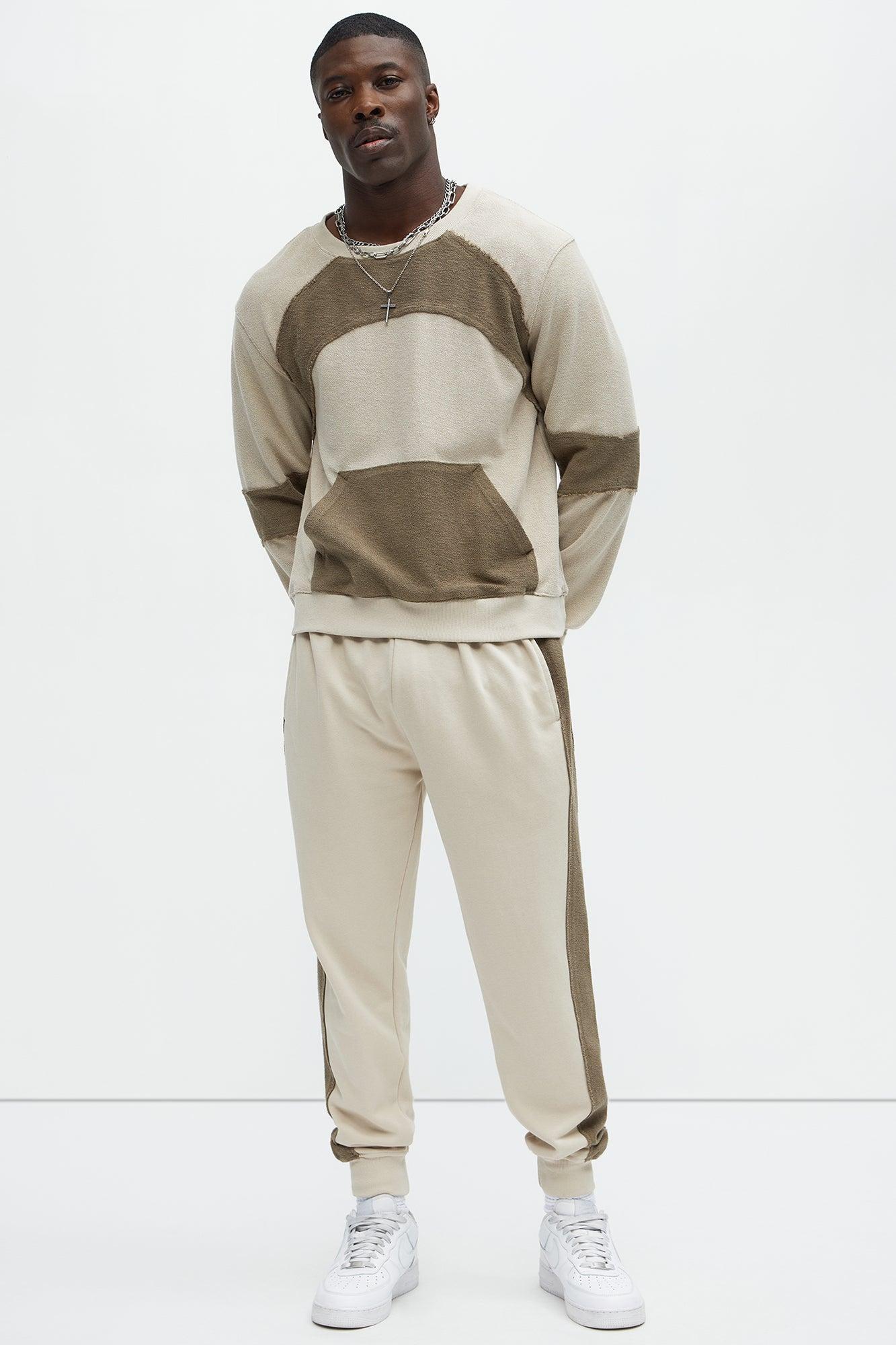 Tone Up Crew Neck Sweatshirt - Stone/Combo Product Image