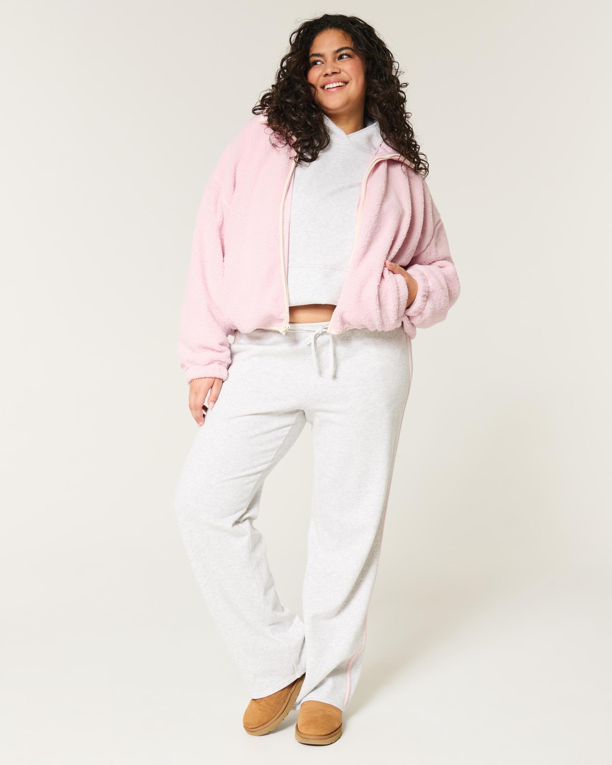 Embroidered Sherpa Fleece Jacket Product Image
