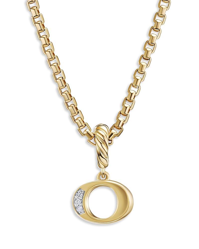 David Yurman 18K Gold Amulets Diamond Pave Initial Pendant Product Image