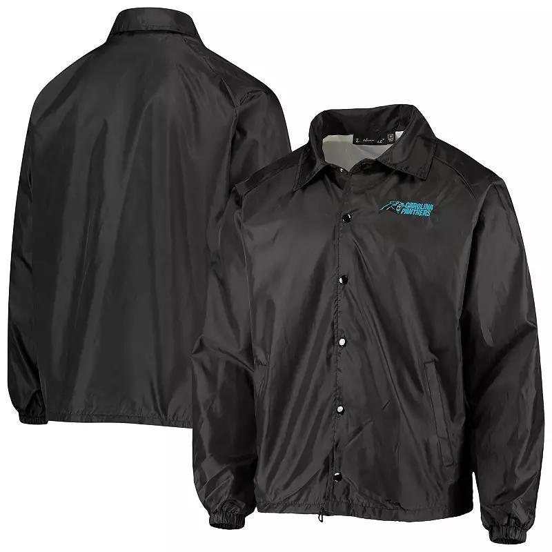 Mens Carolina Panthers Coaches Classic Raglan Full-Snap Windbreaker Jacket Product Image