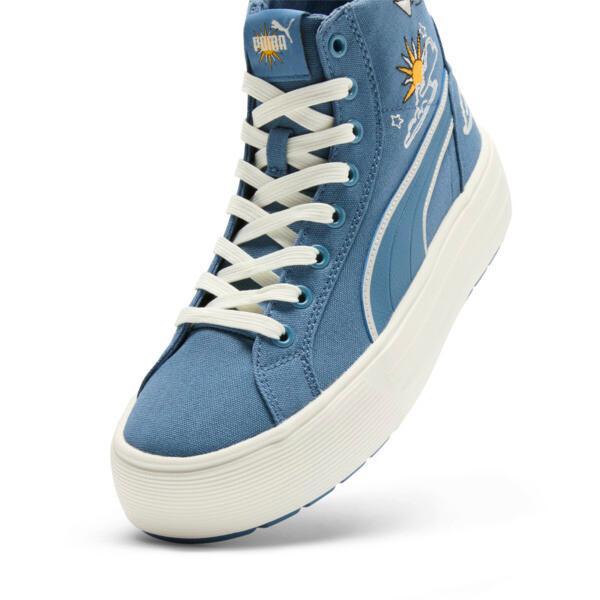 PUMA Kaia 2.0 Mid Novelty Women's Sneakers in Blue Horizon/Frosted Ivory/White Product Image
