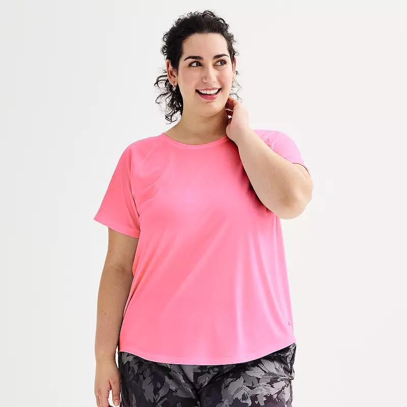 Plus Size Tek Gear® Dry Tek Short Sleeve Tee, Women's, Size: 4XL, Peyton Purple Product Image