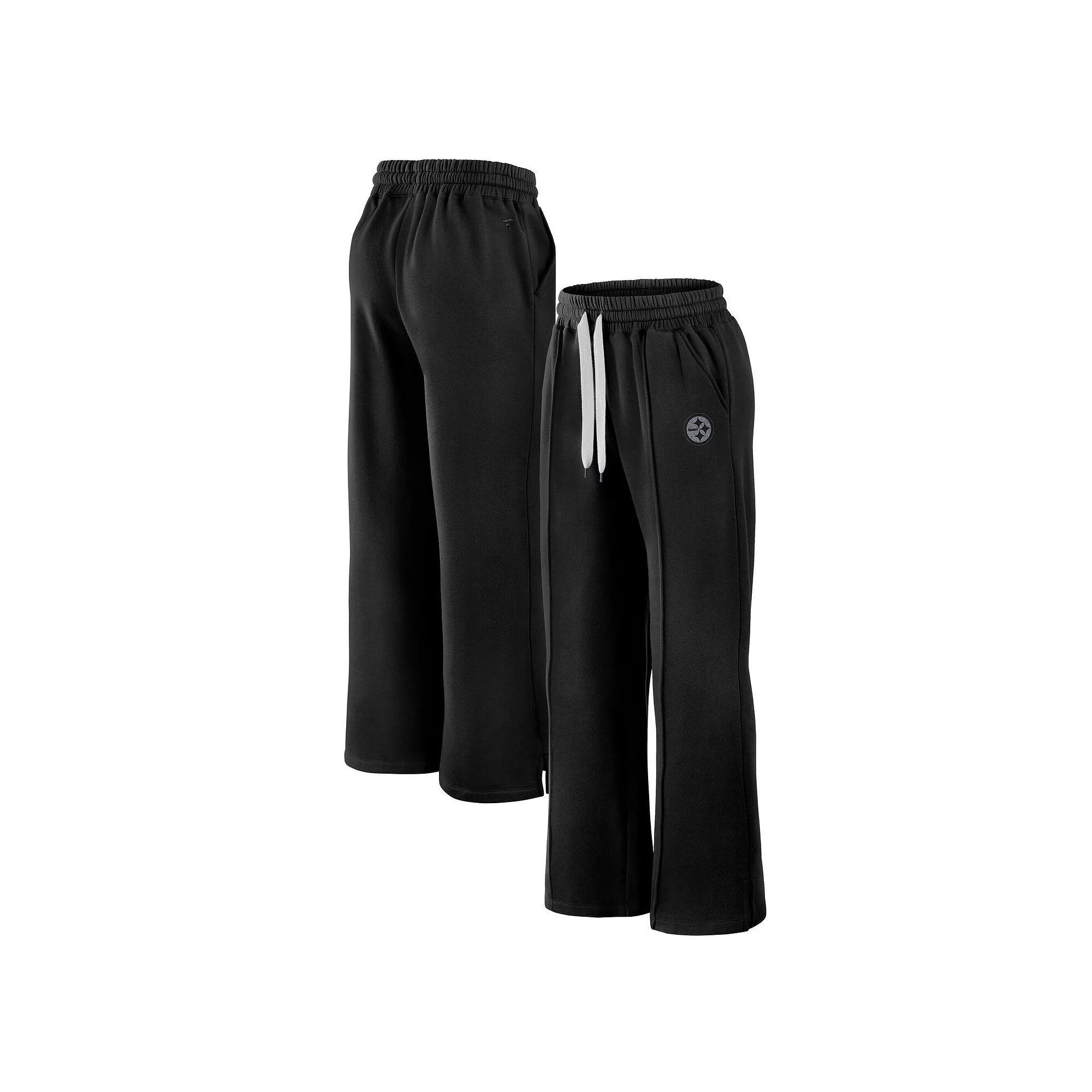 Women's Fanatics Black Pittsburgh Steelers Elements Fleece Sweatpants, Size: 3XL Product Image