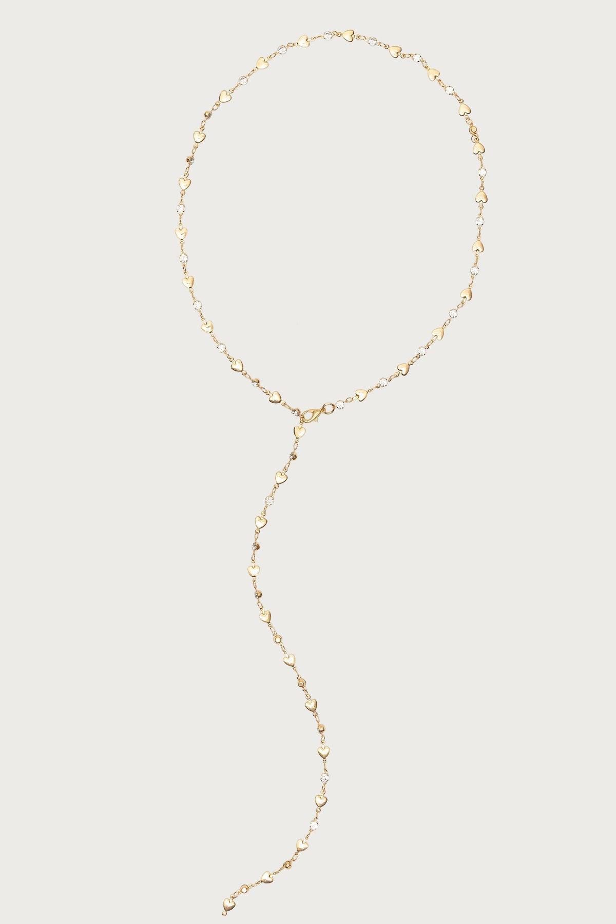 Heart & Diamond Cascading Necklace Product Image
