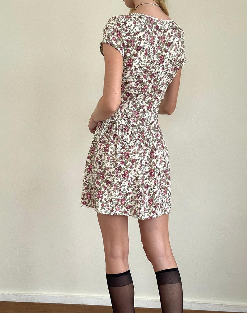 Tipani Mini Dress in Vintage Bloom Ivory Female Product Image