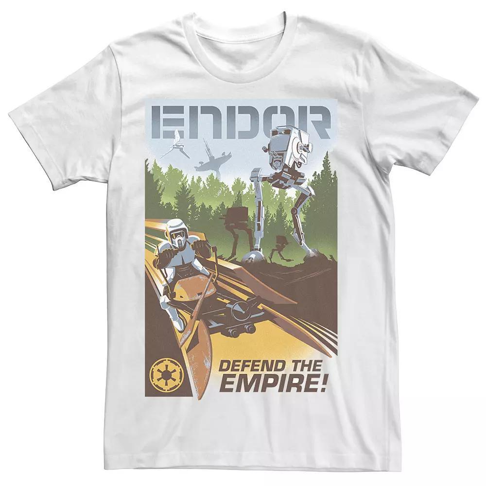Men's Star Wars Endor "Defend The Empire" Poster Graphic Tee, Size: XXL, White Product Image