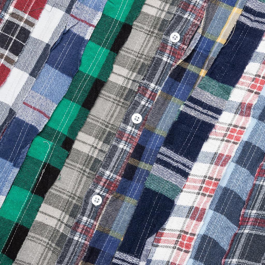 Ribbon Wide Flannel Shirt - Assorted Male Product Image