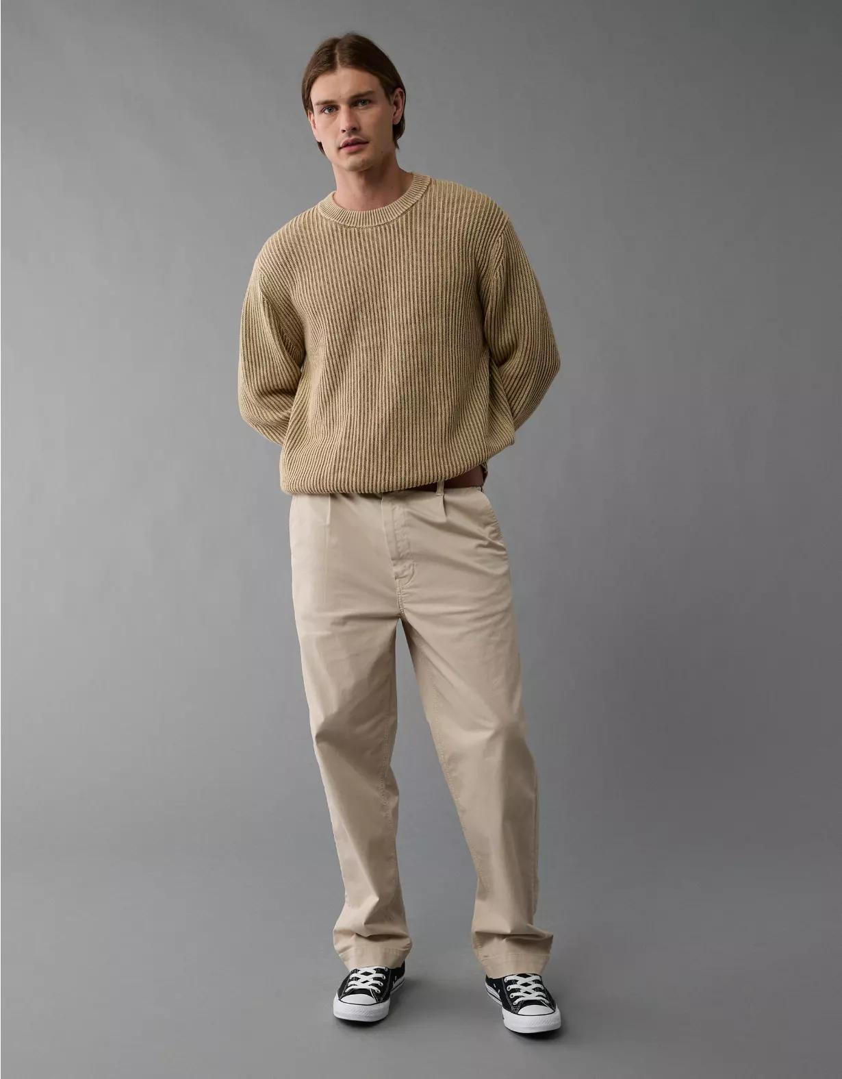 AE Shaker Stitch Crew Neck Sweater Product Image